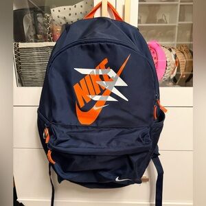 Nike 3brand Dark Blue and Orange Big Kid Backpack